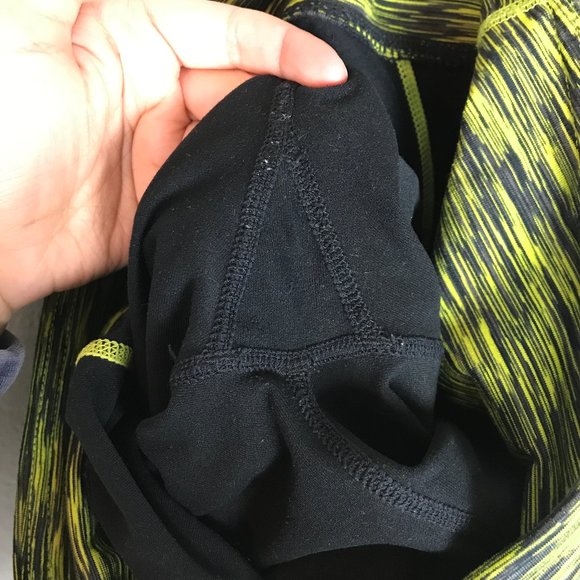 Fabletics Black and Yellow Ankle Zip Full Leggings - Picture 8 of 8